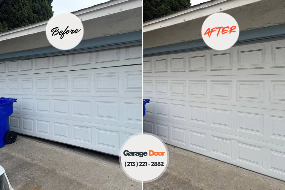 Before and after: garage door repair Terry, MS